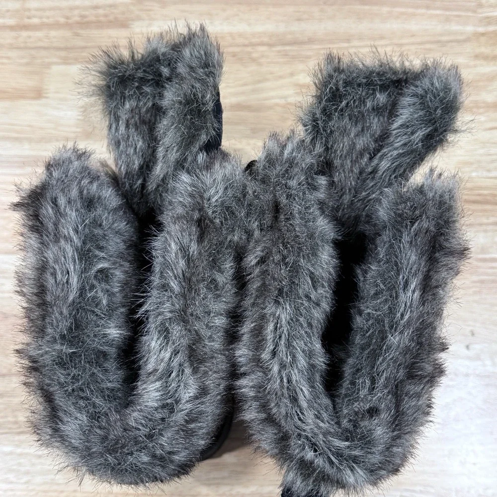 KHOMBU Boots Women's Size 6M Faux Fur Black #1056065 Slope Winter Outdoors